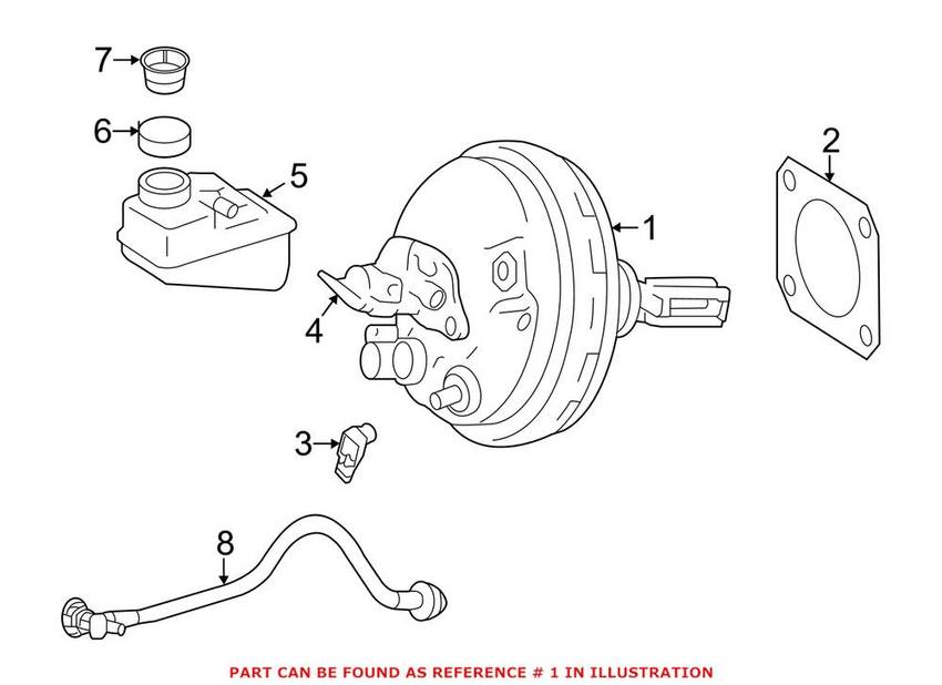 Mercedes Power Brake Booster 1664301030